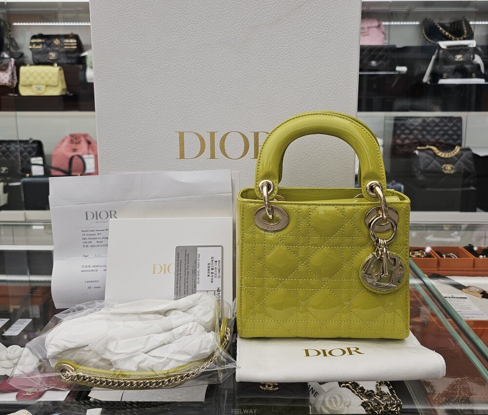 DIOR 디올 미사용급 레이디 미니 페이던트 M05050WCB 매장가 750만원 사진 1